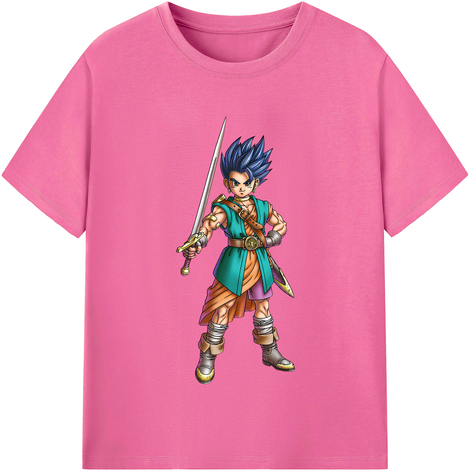 （画像用） ドラゴンクエスト Doragon Kuesuto Dragon Quest レディースカジュアルプリントTシャツ（綿100％）
